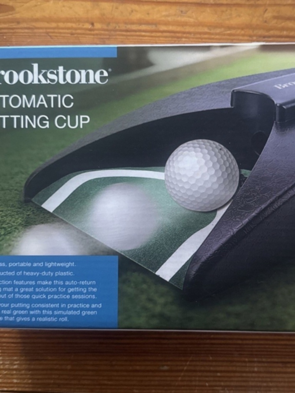 NEW Brookstone Automatic Putting Cup Cordless Portable Heavy Plastic